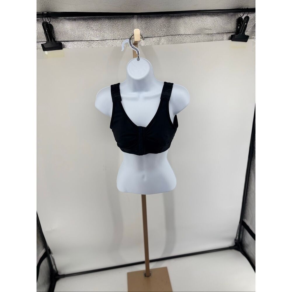 Marena Recovery Front Closure Post-Surgery Bra Black 34 AA/A